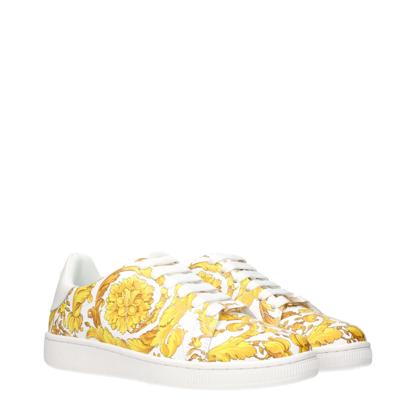Versace White Leather Sneakers