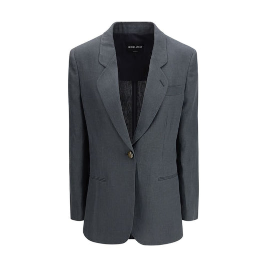 Giorgio Armani Gray Linen Jackets And Coat