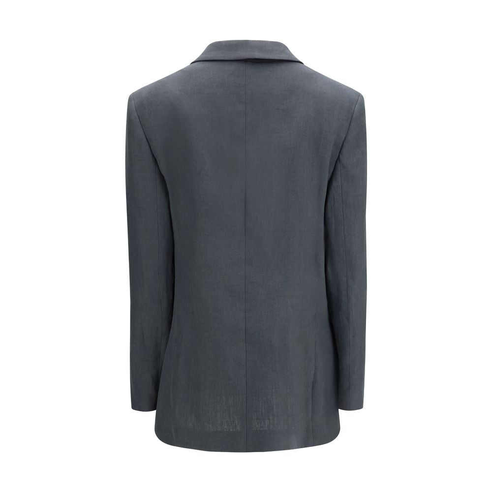 Giorgio Armani Gray Linen Jackets And Coat