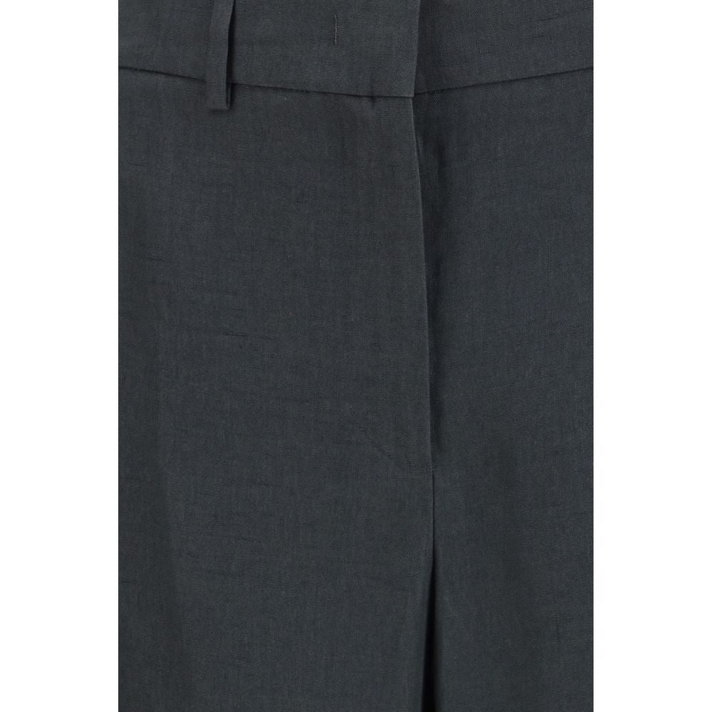 Giorgio Armani Gray Linen Casual Pants