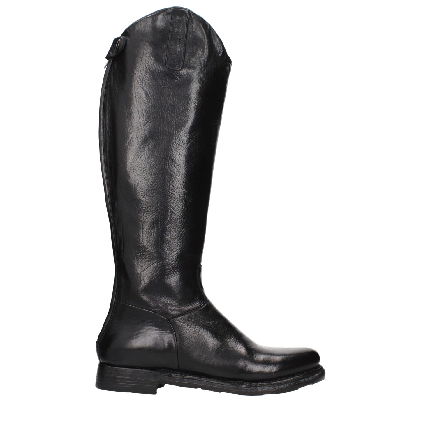 Eleventy Black Leather Over The Knee