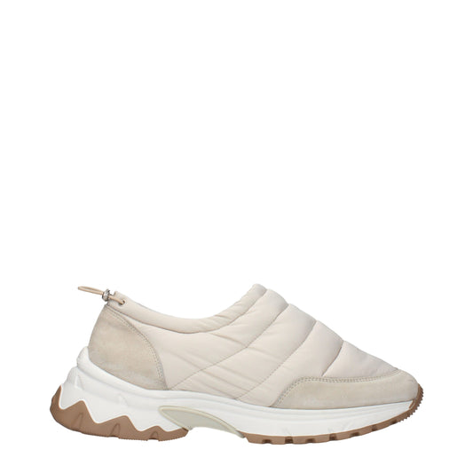 Eleventy Beige Fabric Chunky Sneakers