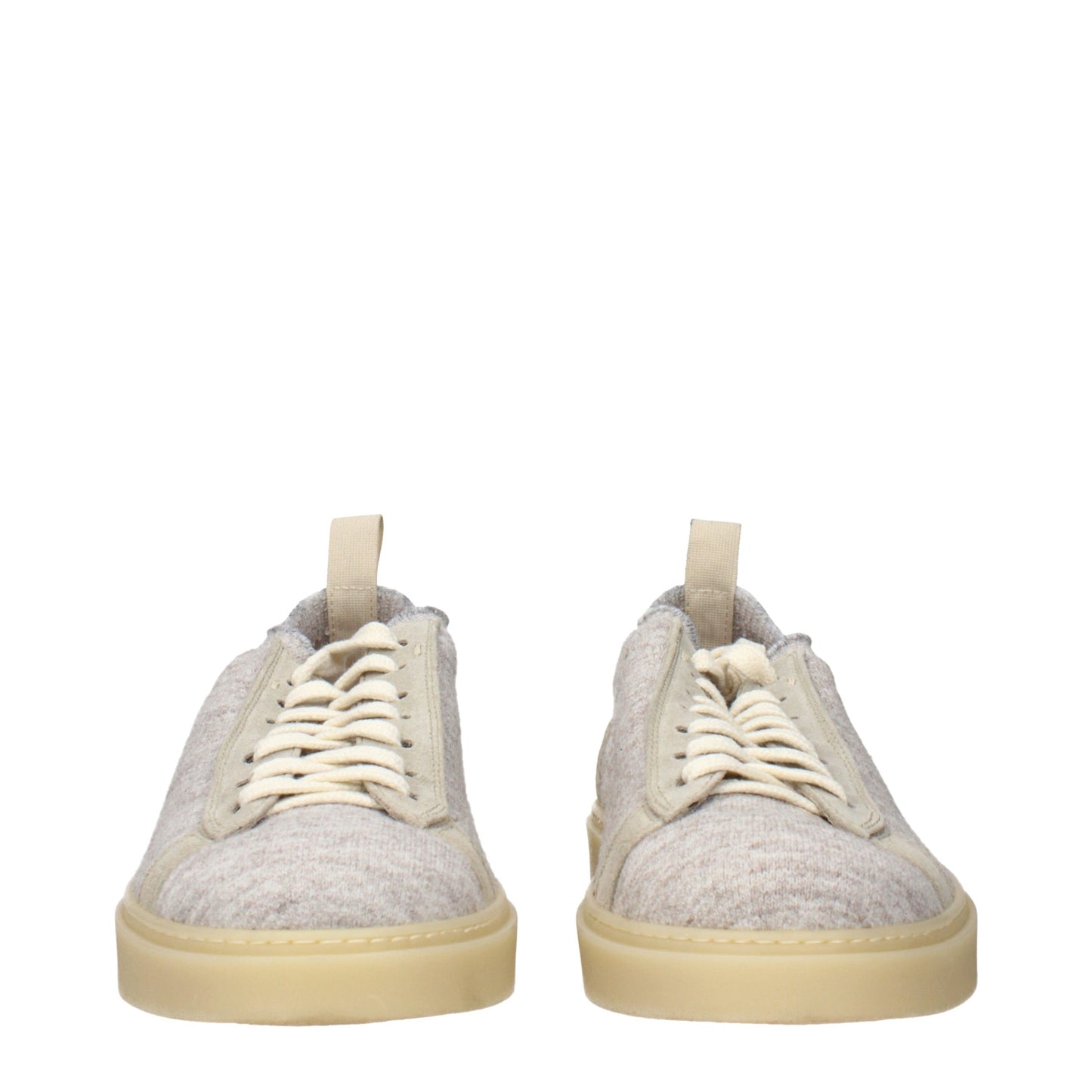 Eleventy Beige Fabric Low Top Sneakers