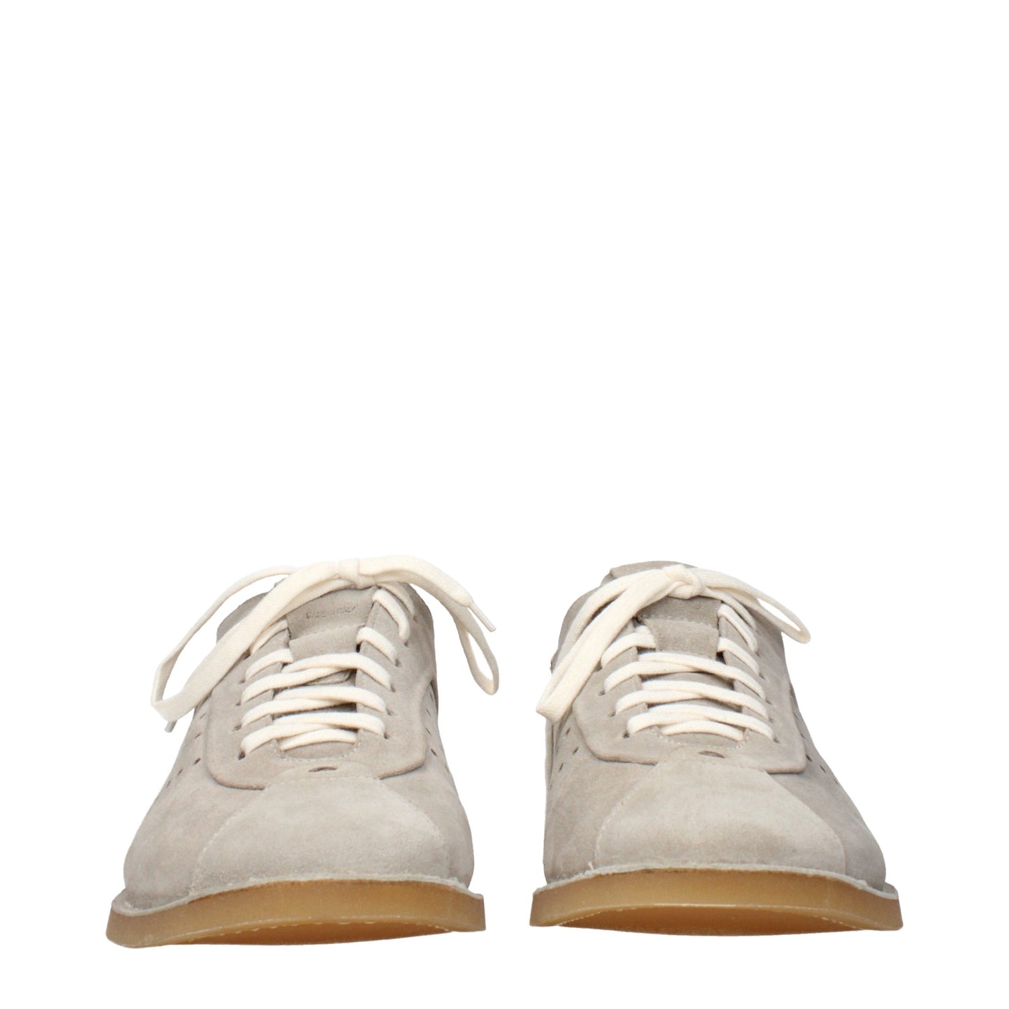 Eleventy Gray Leather Low Top Sneakers