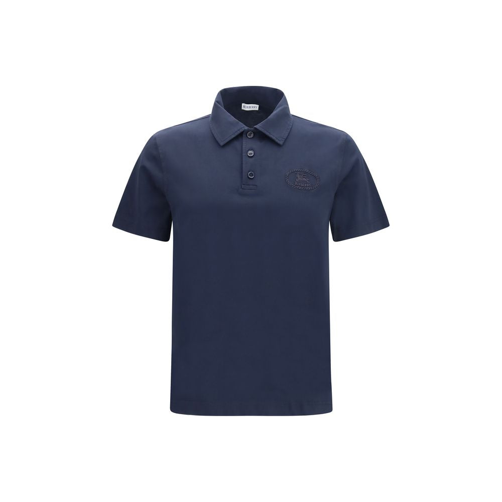 Burberry Blue Cotton Polo Shirt
