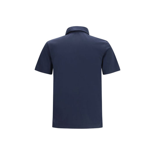 Burberry Blue Cotton Polo Shirt