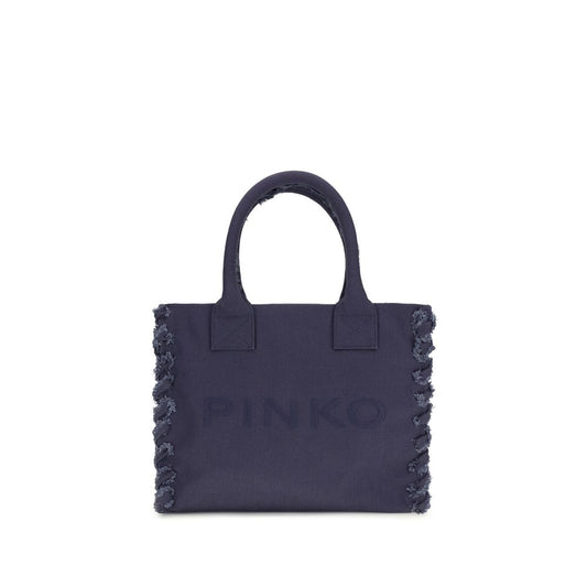 PINKO Blue Cotton Shoulder Bag