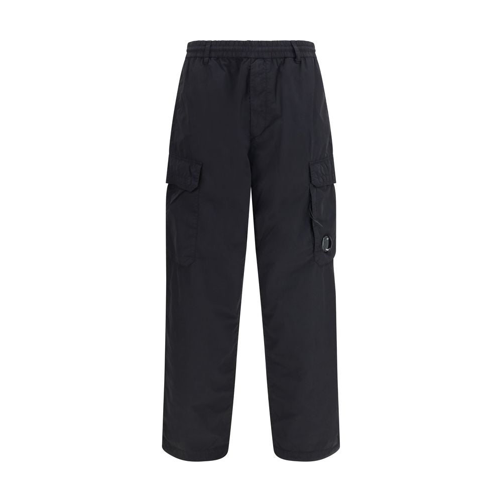 C.P. Company Black Nylon Cargo Pants