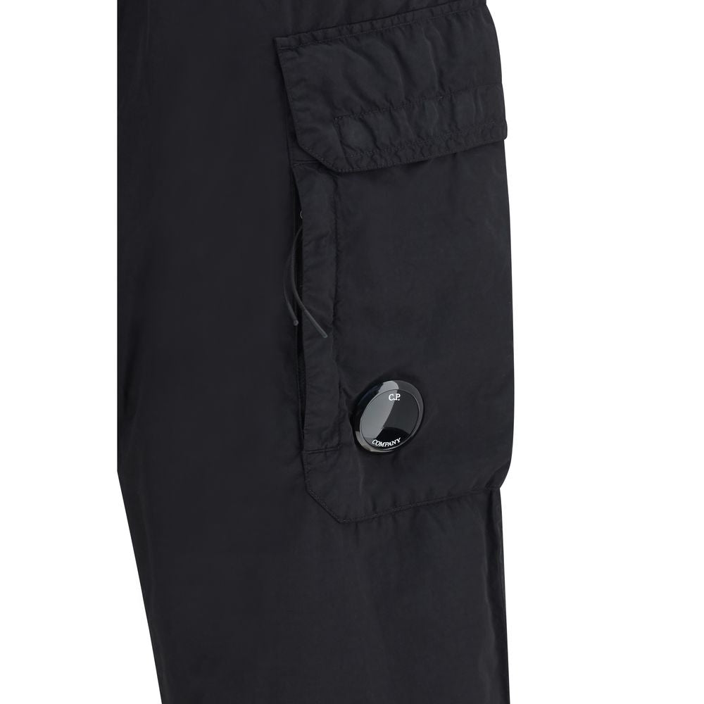 C.P. Company Black Nylon Cargo Pants