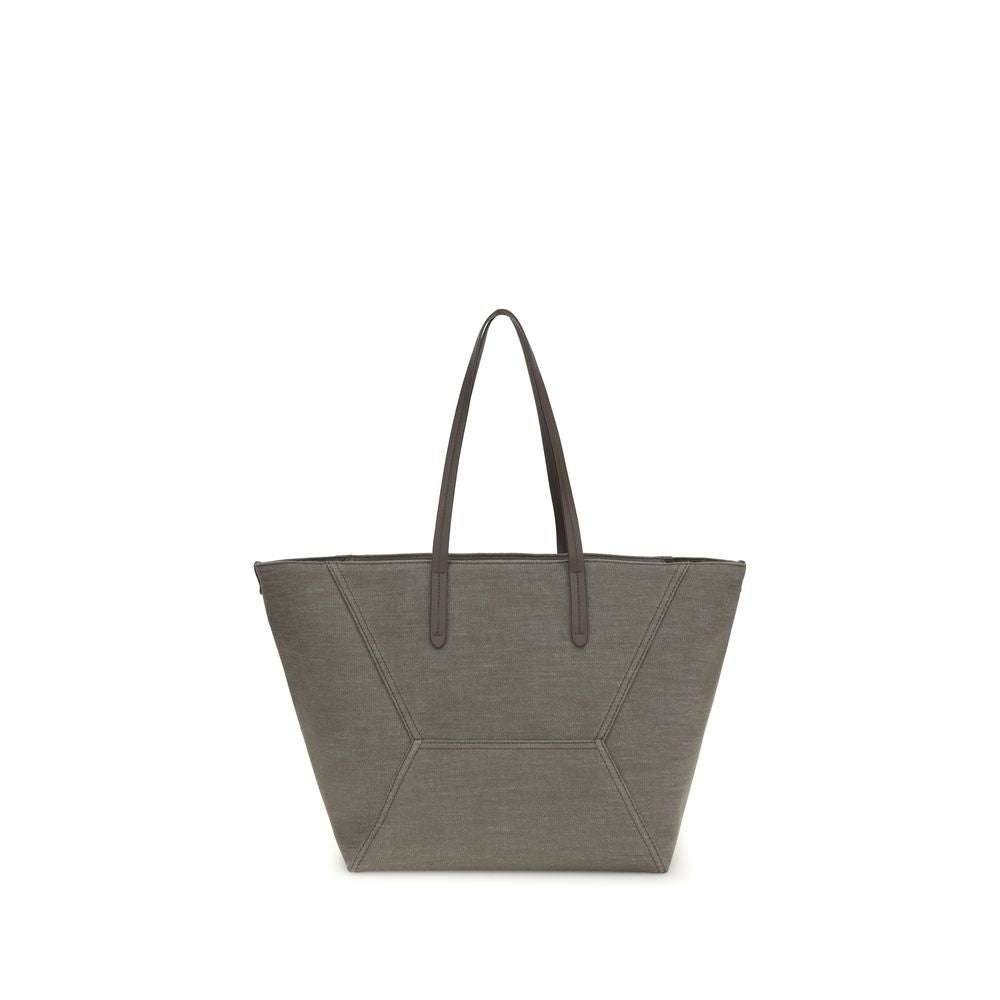 Brunello Cucinelli Brown Nylon Shoulder Bag