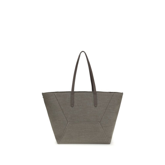 Brunello Cucinelli Brown Nylon Shoulder Bag