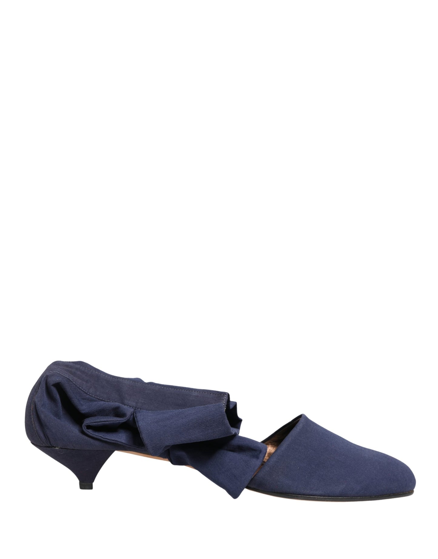 Dolce & Gabbana Blue Cotton Ankle Boots Shoes