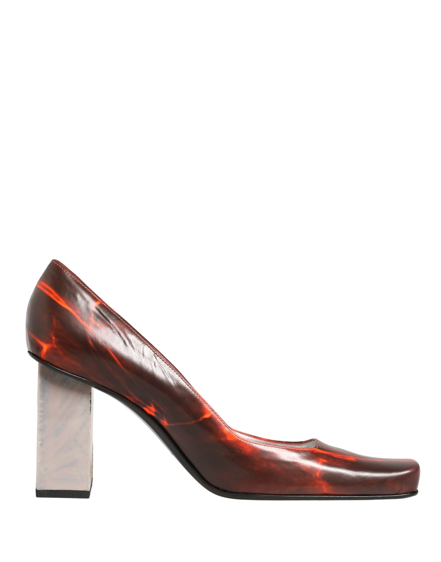 Dolce & Gabbana Multicolor Leather Square Toe Pumps Shoes
