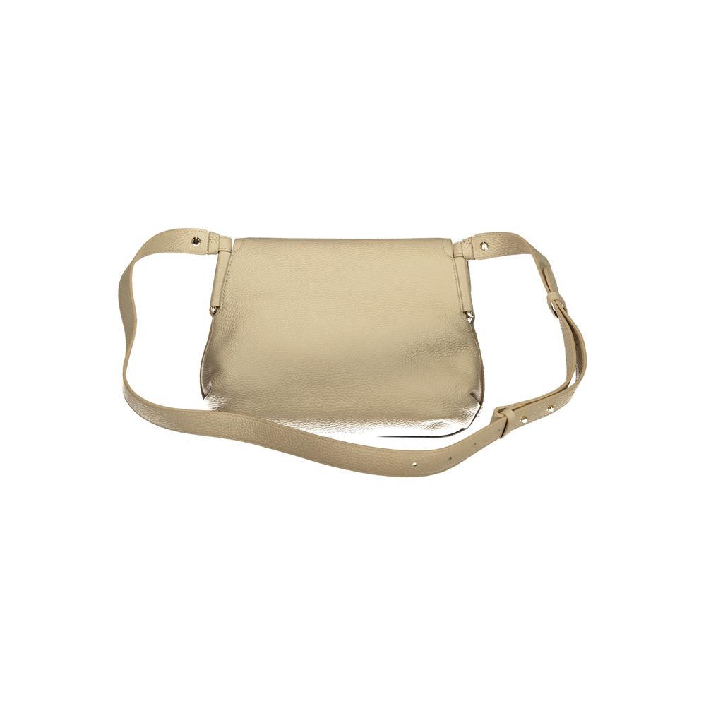 Coccinelle Beige Leather Woman Shoulder Bag