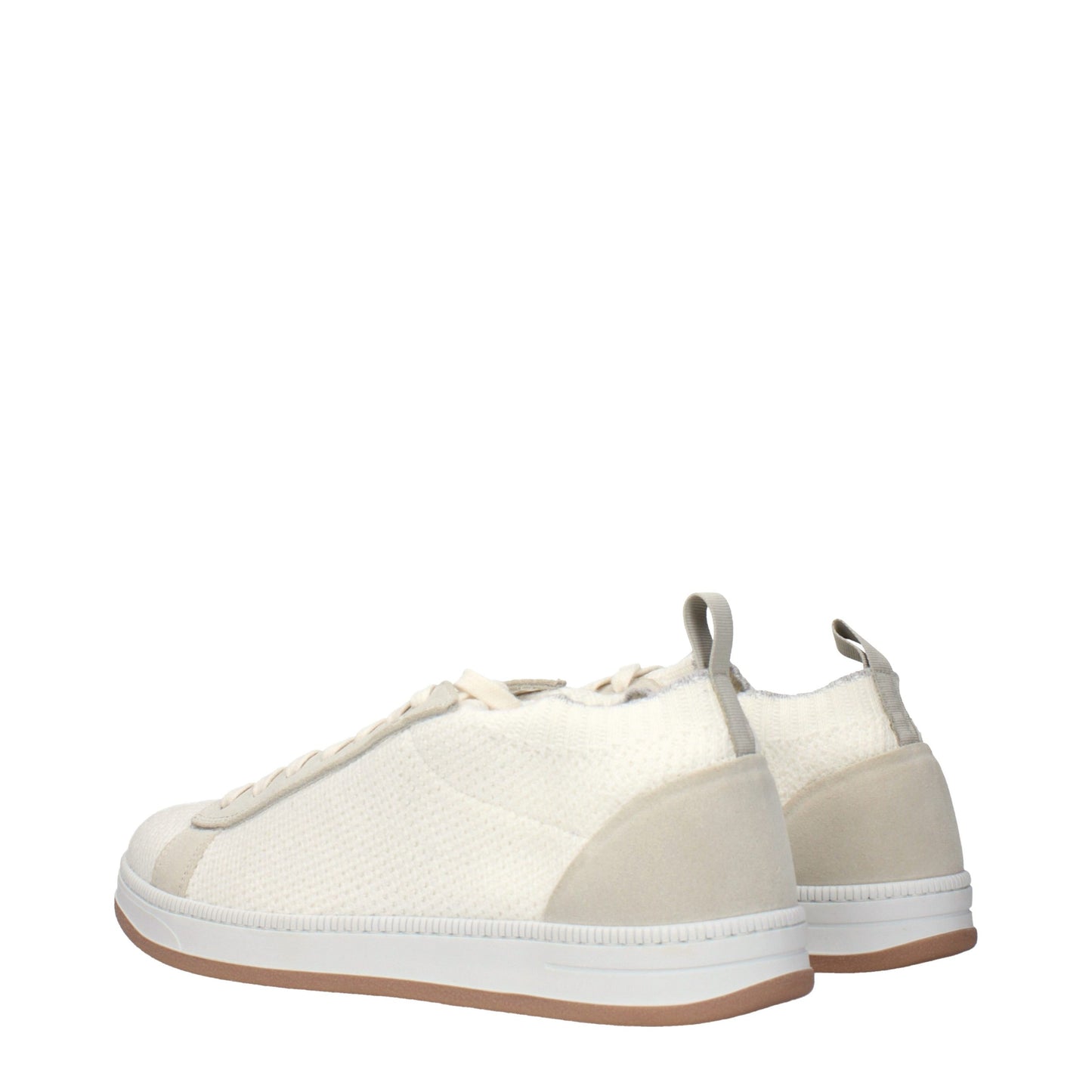 Eleventy White Fabric Low Top Sneakers