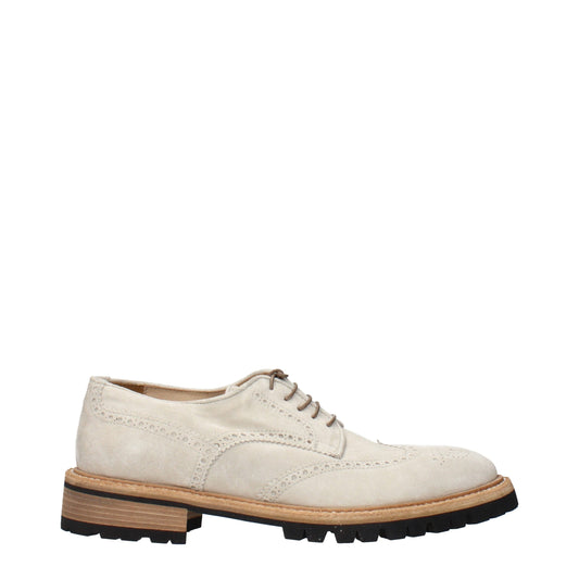 Eleventy Gray Leather Oxfords And Derbies
