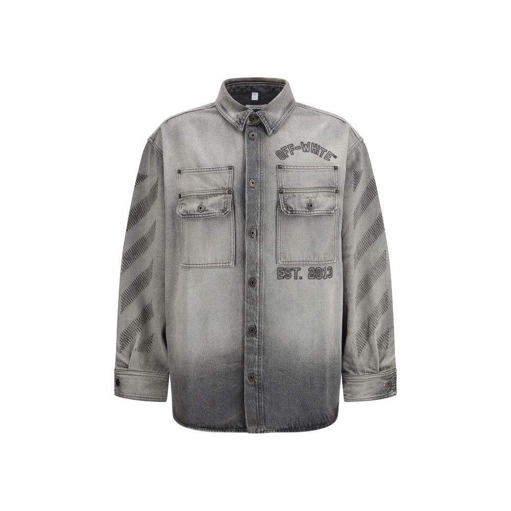Off-White Gray Denim Shirt