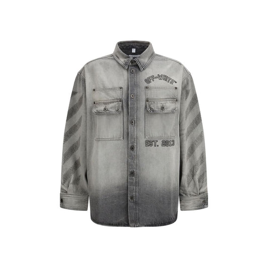Off-White Gray Denim Shirt