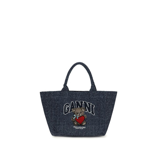 Ganni Blue Cotton Shoulder Bag