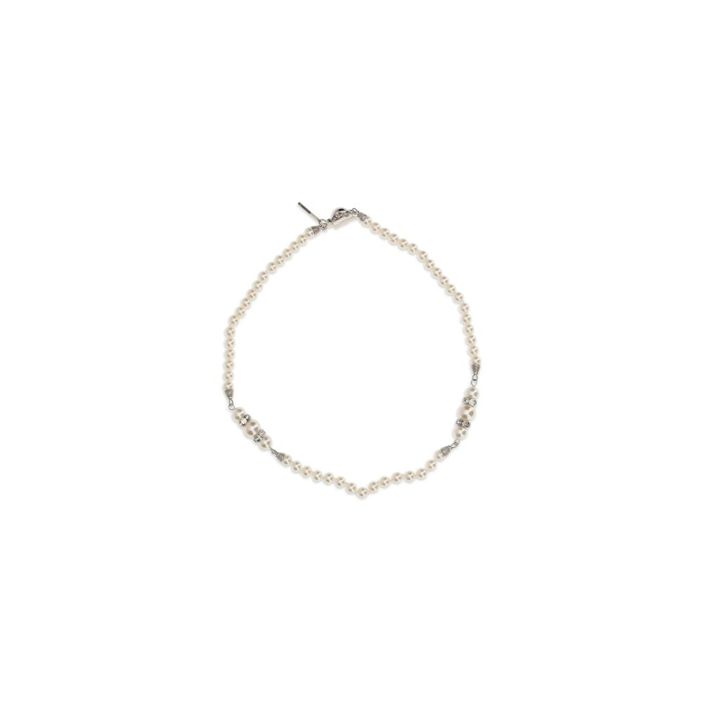 Alessandra Rich Silver Metal Necklace