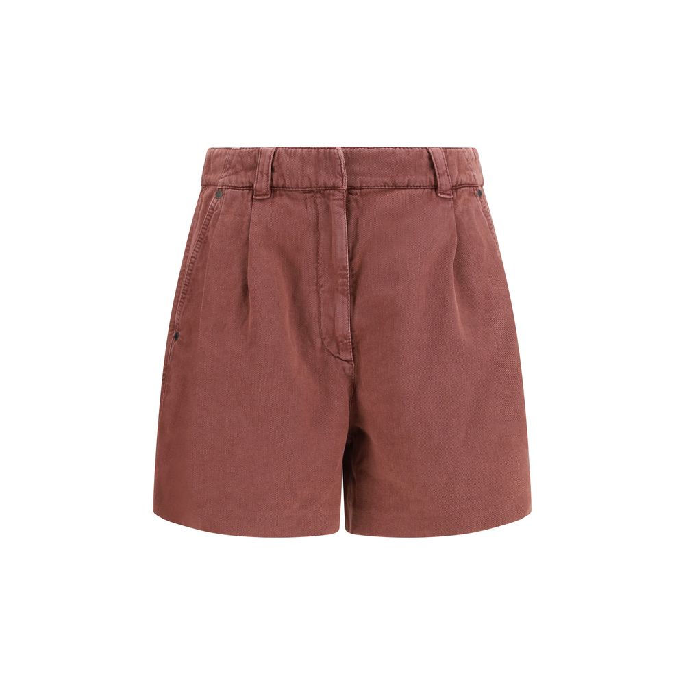 Brunello Cucinelli Brown Cotton Bermuda Shorts