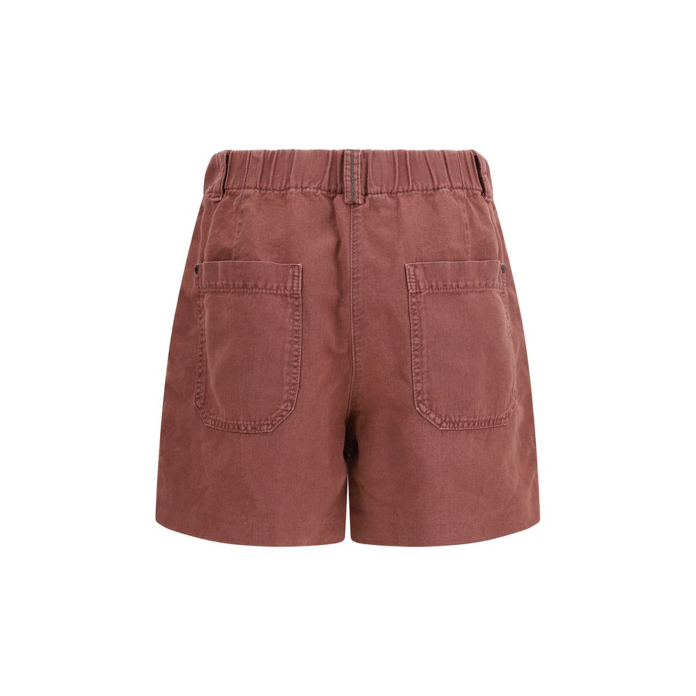 Brunello Cucinelli Brown Cotton Bermuda Shorts
