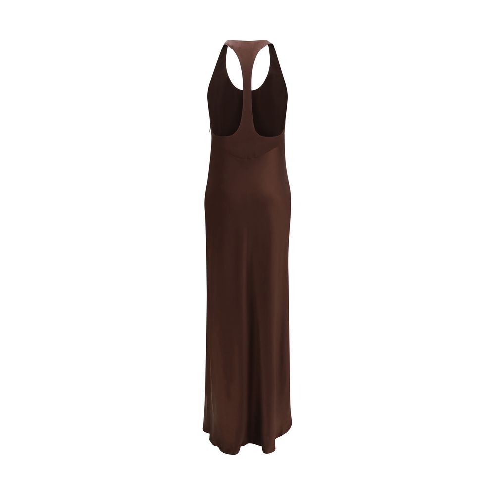 Staud Brown Acetate Casual Dress