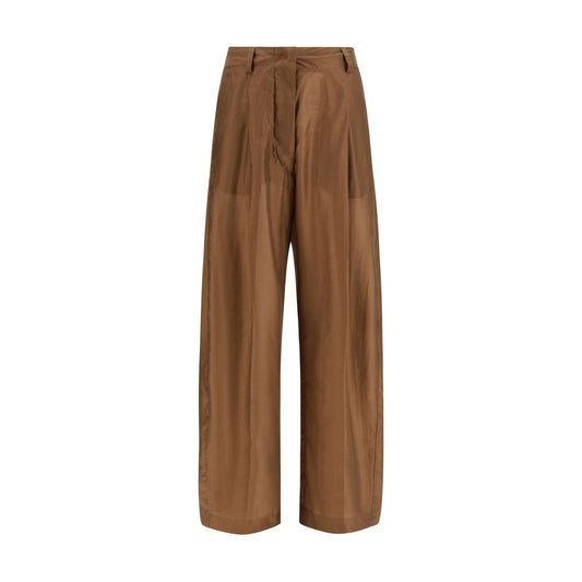 The Latest Brown Cotton Casual Pants