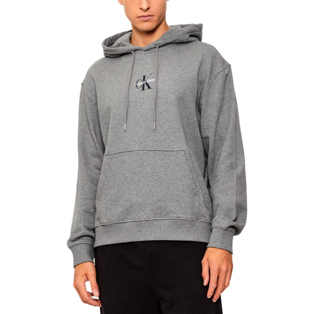 Calvin Klein Jeans Gray Cotton Hoodie