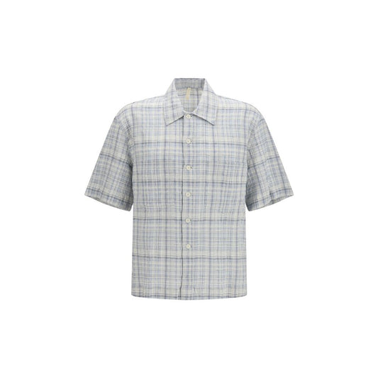 Sunflower Blue Cotton Pattern Shirt