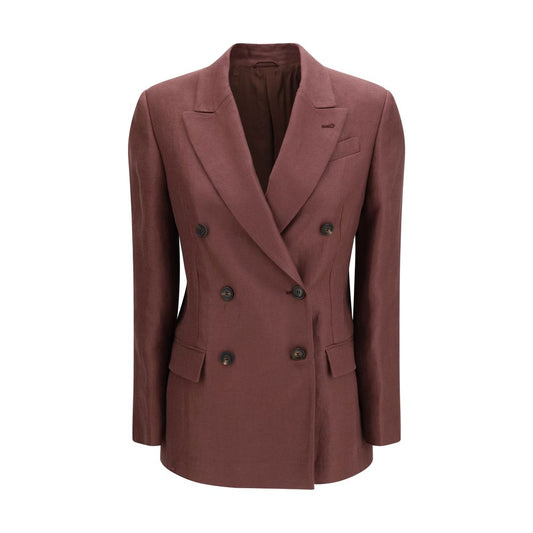 Brunello Cucinelli Bordeaux Viscose Coat