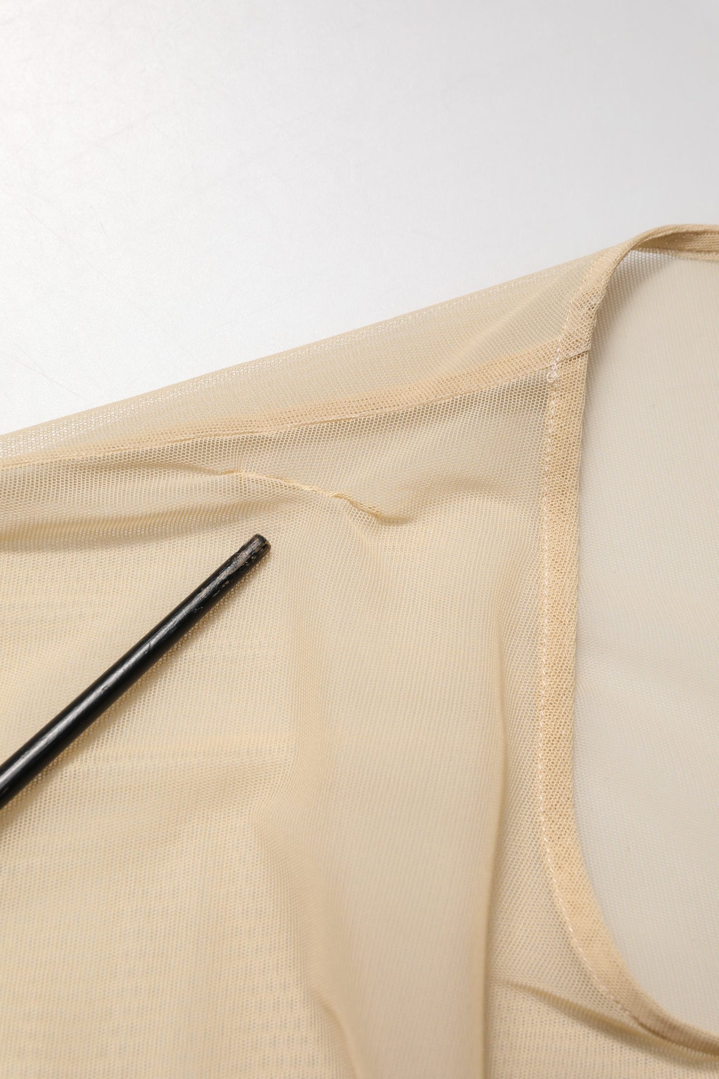 Dolce & Gabbana Beige Crew Neck Sleeveless Mesh Top  T-shirt