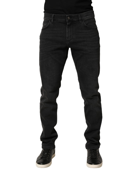 Dolce & Gabbana Black Cotton Stretch Regular SkinnyDenim Jeans