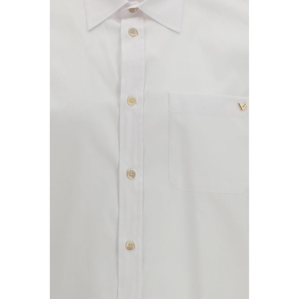 Valentino White Cotton Dress Shirt