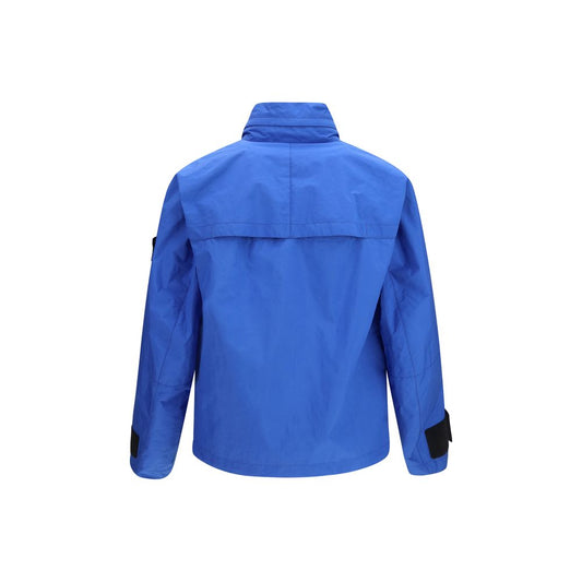 Stone Island Blue Polyester Coat