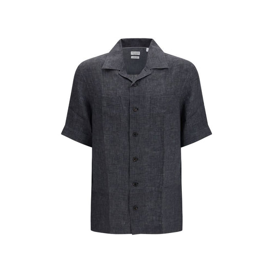 Brunello Cucinelli Gray Linen Shirt