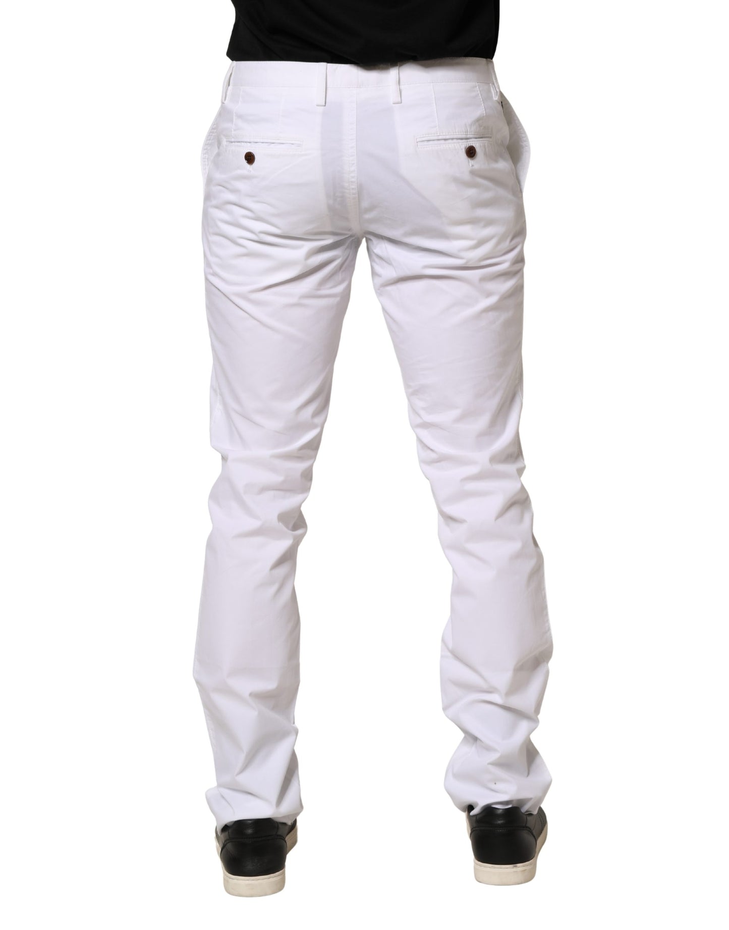 Hugo Boss White Mid Waist Skinny Chino Casual Trouser Pants