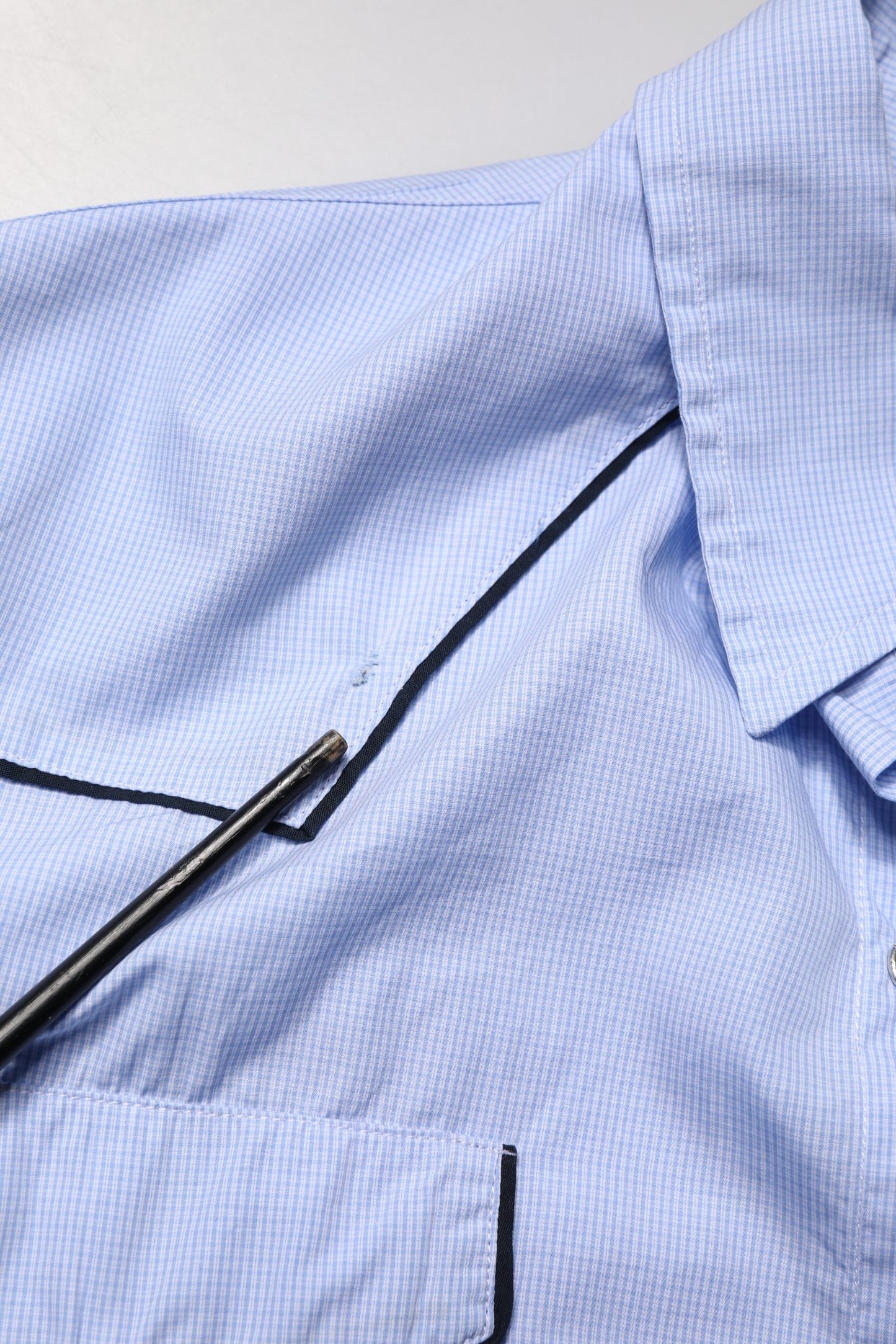 AGLINI Light Blue Slim Fit Collared Long Sleeve Casual Shirt