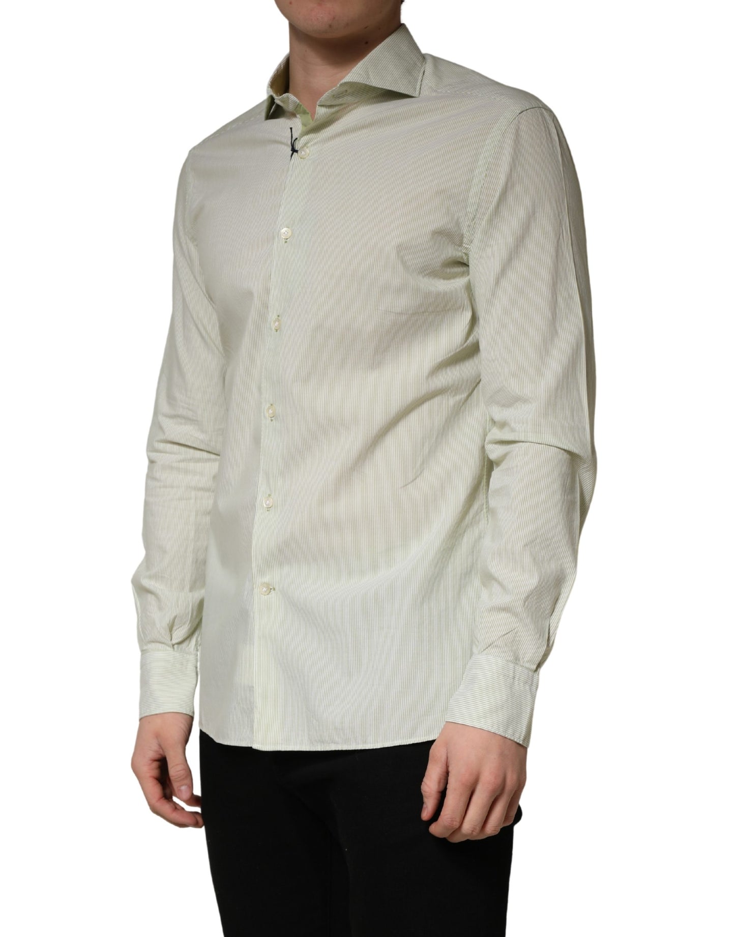 Domenico Tagliente Light Green Long Sleeves Formal Dress Shirt