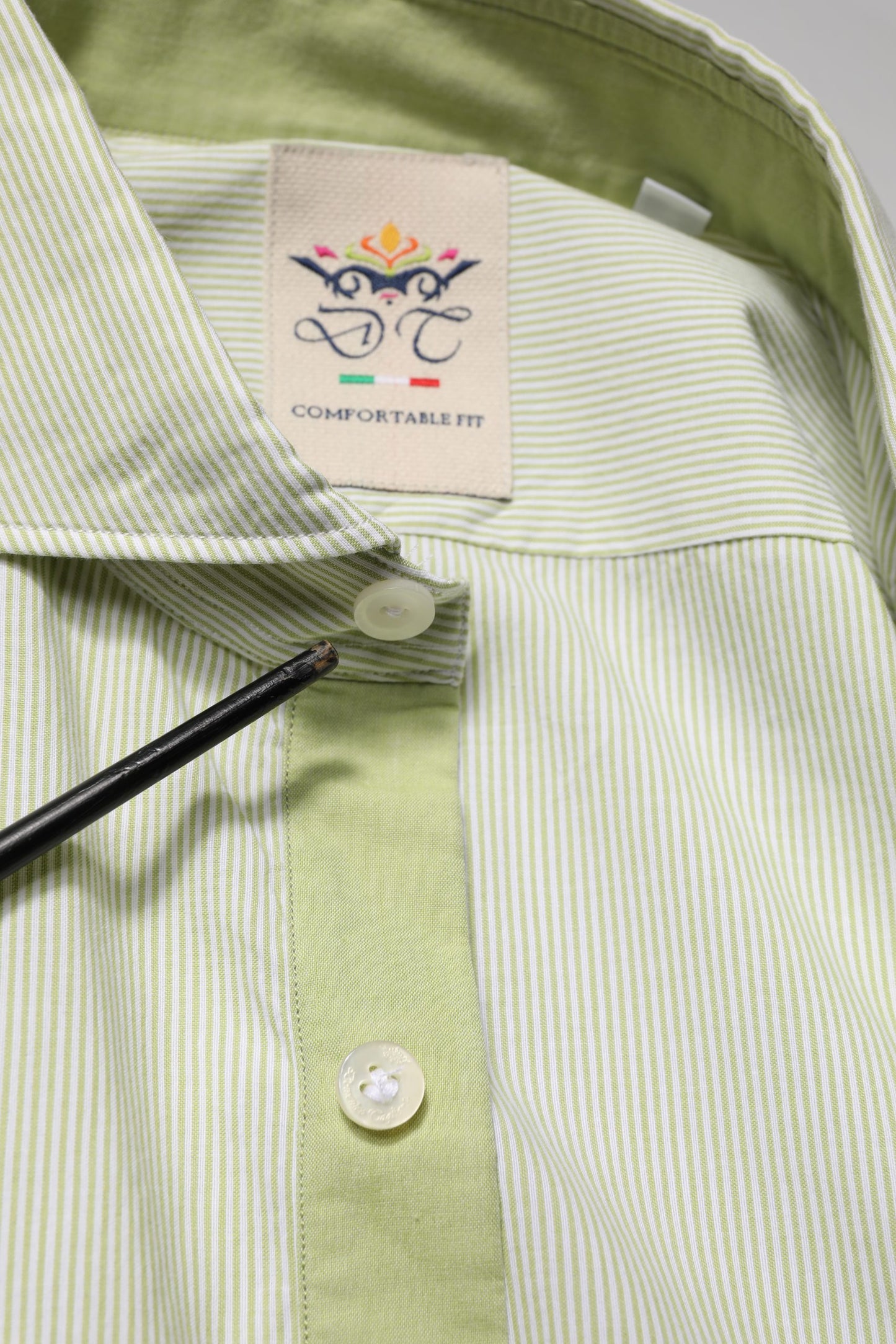 Domenico Tagliente Light Green Long Sleeves Formal Dress Shirt