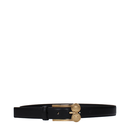 Versace Black Leather Regular Belt