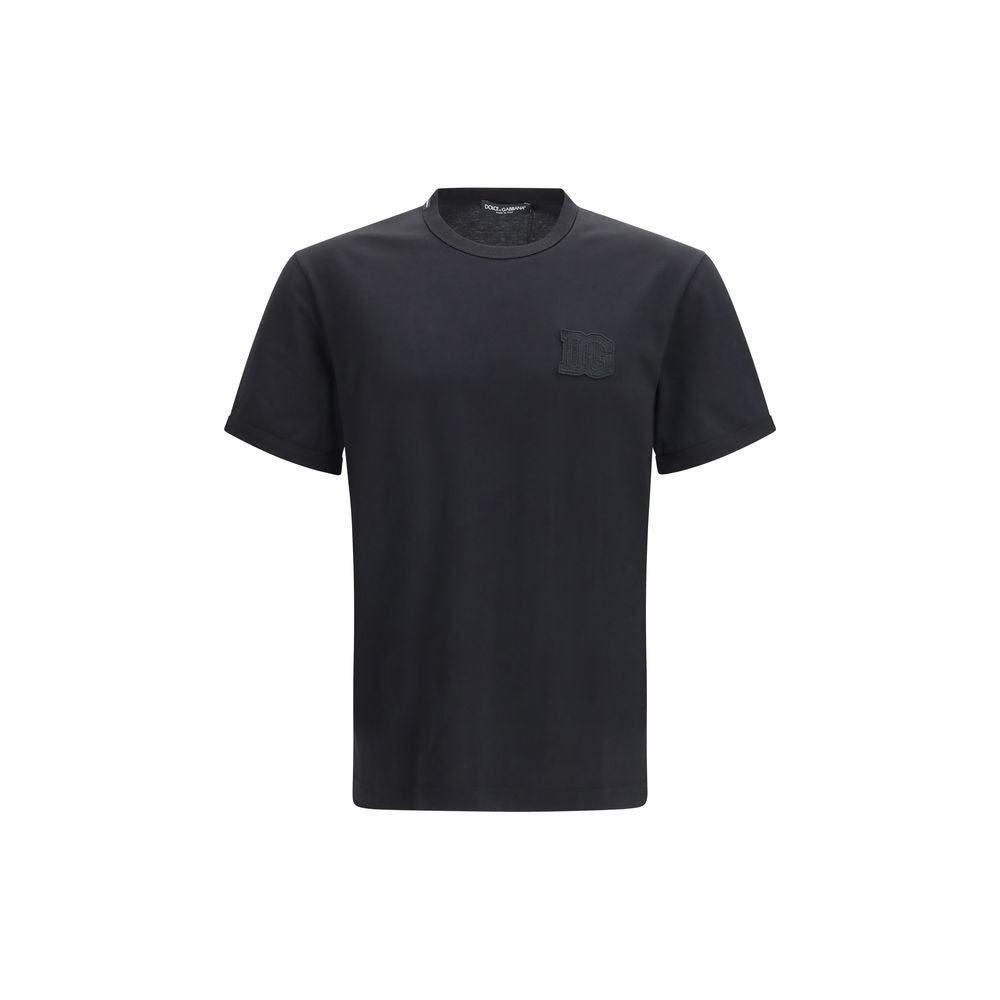 Dolce & Gabbana Black Cotton T-Shirt