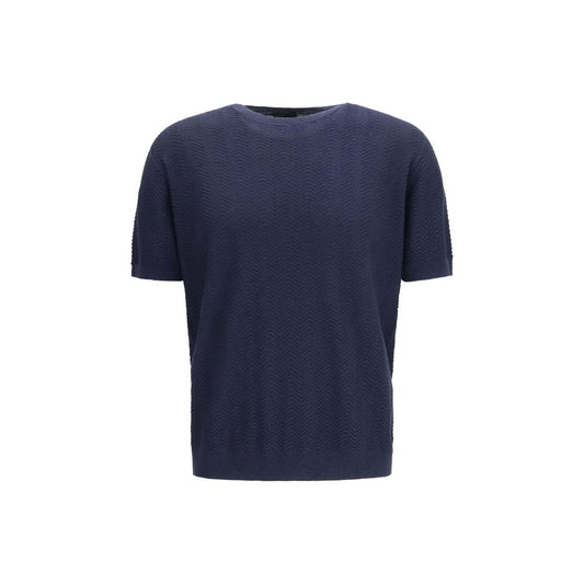 Giorgio Armani Blue Silk Sweatshirt