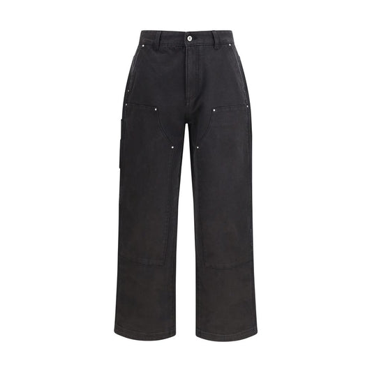 Represent Black Cotton Casual Pants