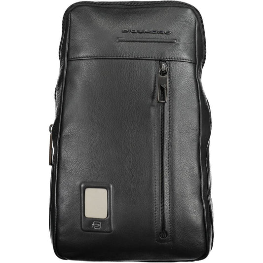 Piquadro Nero Leather Mens Shoulder Bag