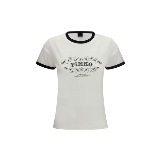 PINKO White Cotton T-Shirt