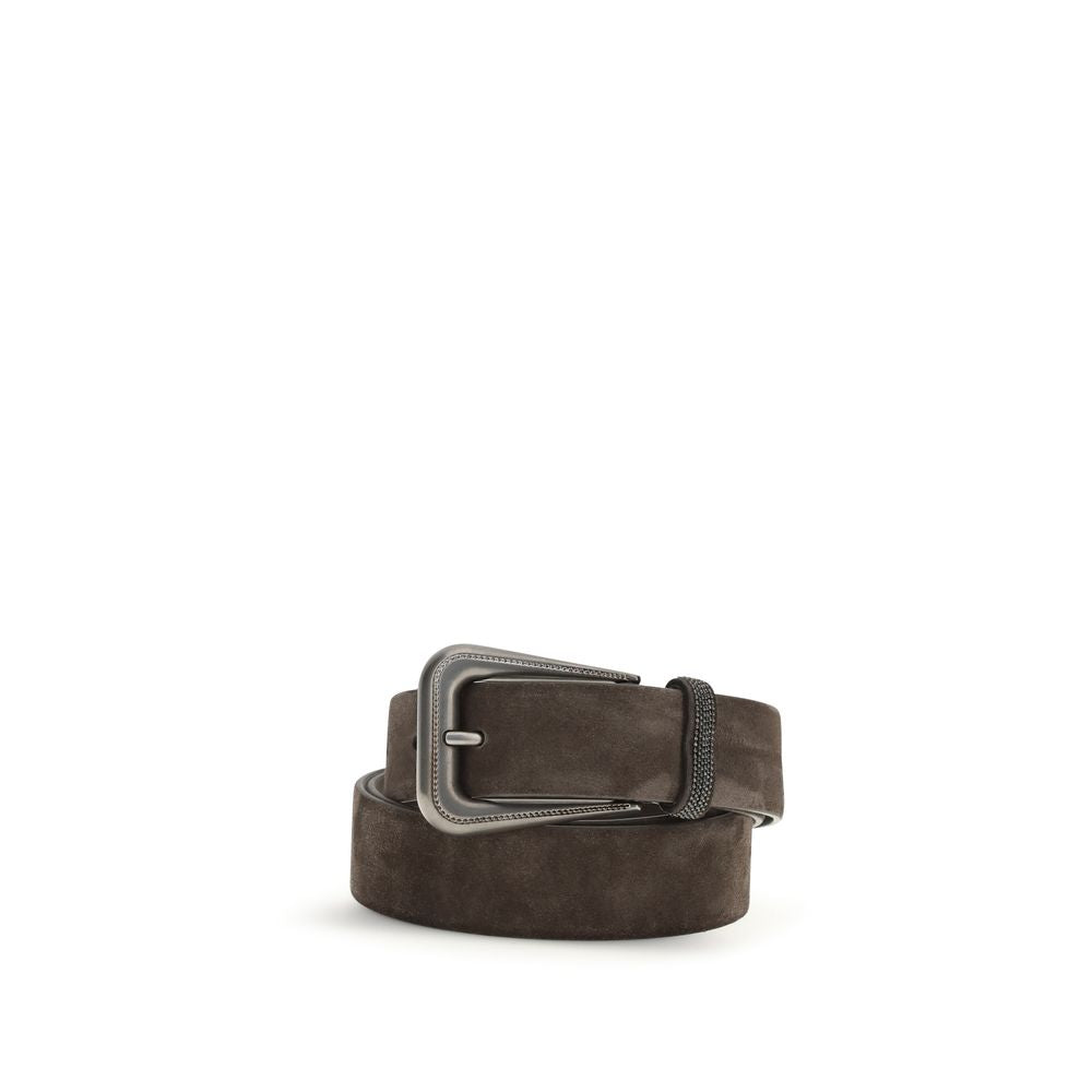 Brunello Cucinelli Brown Calf Leather Bos Taurus Regular Belt