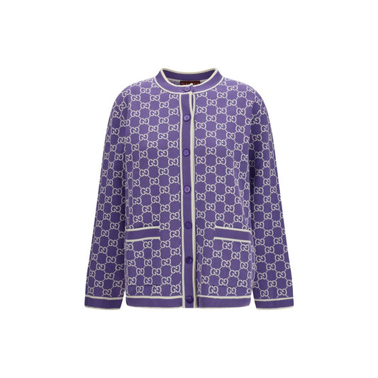 Gucci Purple Cotton Cardigan