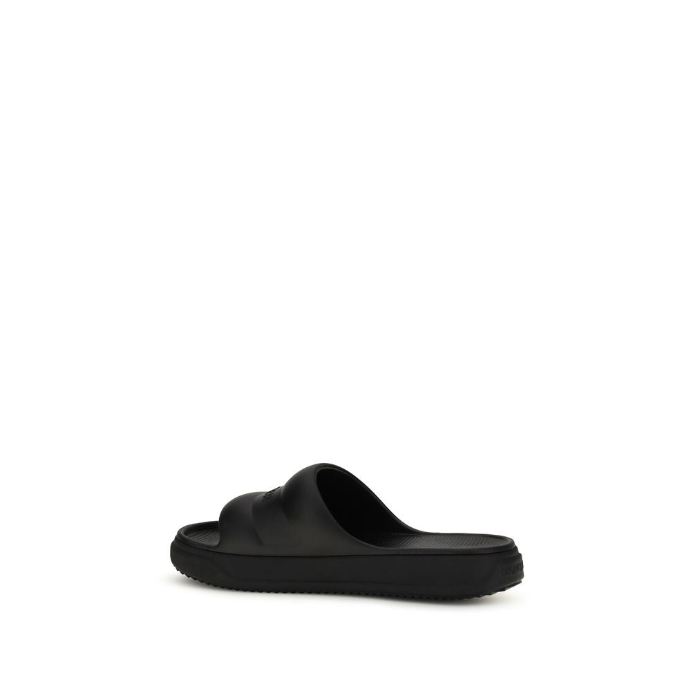 Moncler Black Rubber Sandals