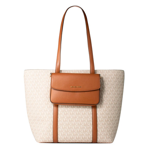 Michael Kors Beige Canvas Tote Bag